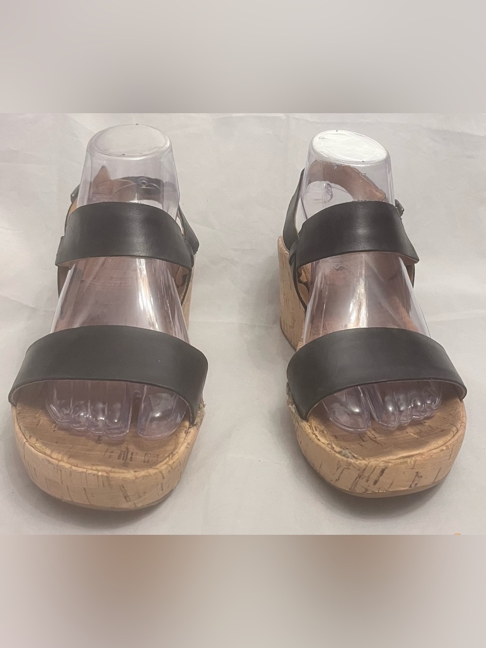 Korks by Kork-Ease Women’s Black Cork Wedge Sandals